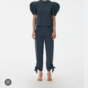 Tibi side tie sweatpants - gray - size M